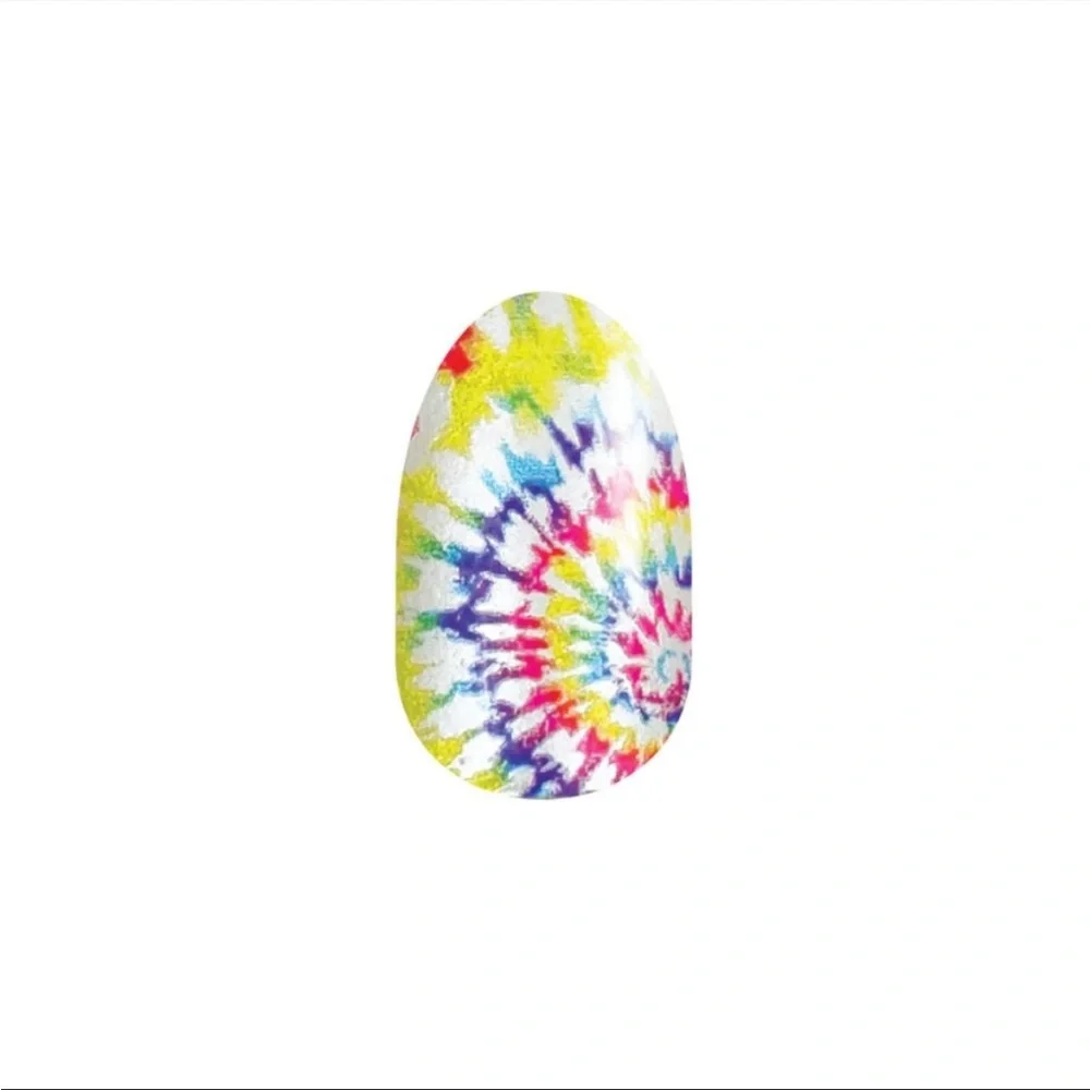 *Retired* Color Street: Wanna Peace of Me? | Tie-Dye Rainbow Summer White Yellow - Picture 8 of 9